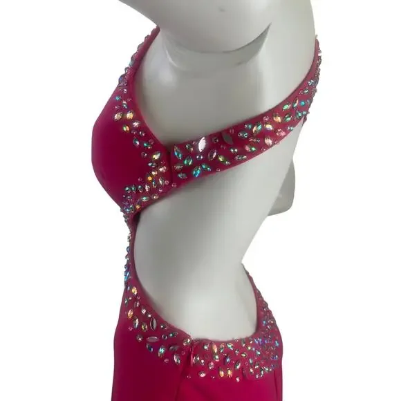 Elegant Pink Halter Dress - Picture 7 of 16